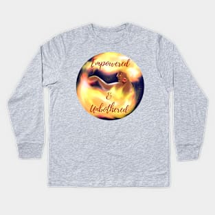 Empowered and Unbothered Kids Long Sleeve T-Shirt